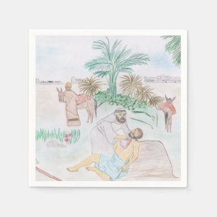 Serviette En Papier Christian Artwork Le bon samaritain