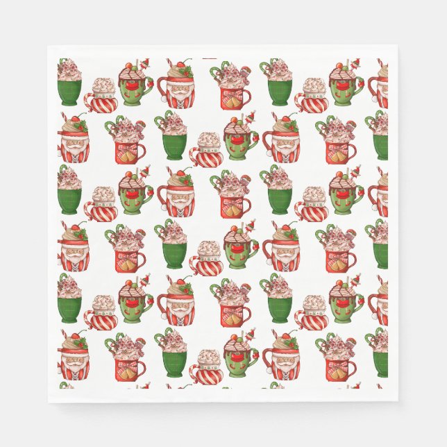 Serviette En Papier Christmas Coffee Paper Mugs (Devant)