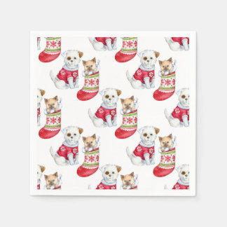 Serviette En Papier Christmas Dog & Cat