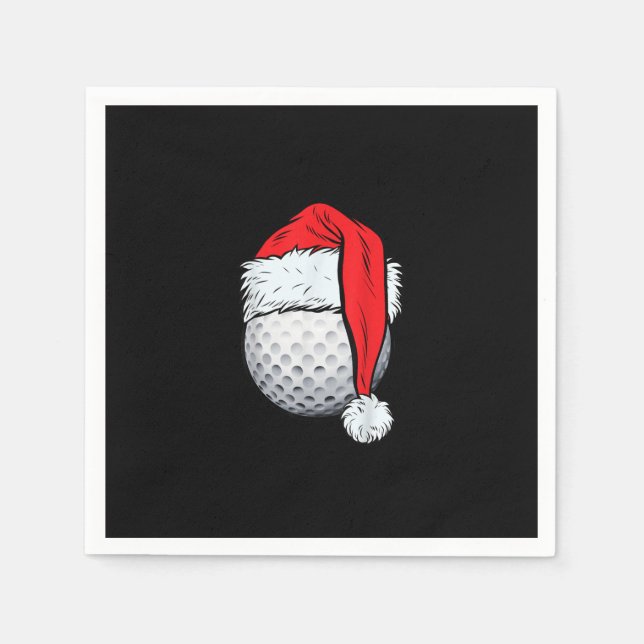 Serviette En Papier Christmas Golf Ball Père Noël T Casquette Funny Sp (Devant)
