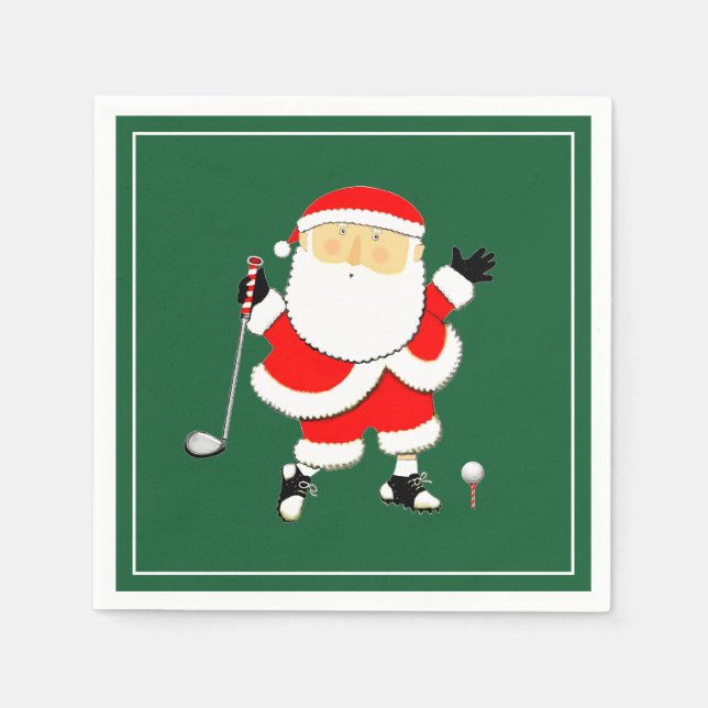 Serviette En Papier Christmas Golf Party (Devant)