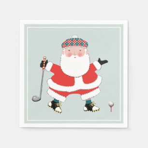 Serviette En Papier Christmas Golf Party