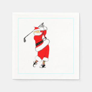 Serviette En Papier Christmas Golf Party