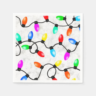 Serviette En Papier Christmas Lights In The Snow