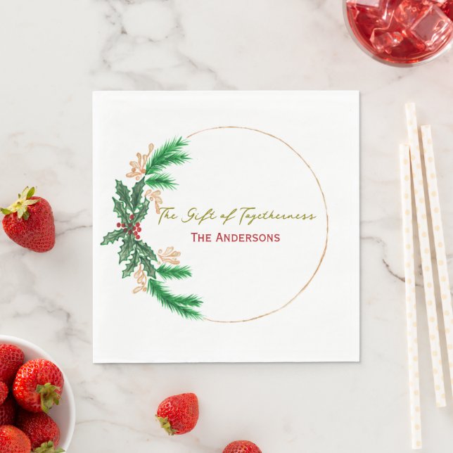 Serviette En Papier Christmas Paper Napkins –  Party Table Accessories (En situation)