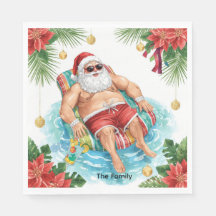 Christmas Pool Party with Santa Claus