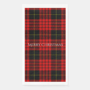 Serviette En Papier Christmas Tartan Plaid Joyeux Noël