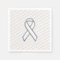 Chrome blanc sur le ruban blanc sensibilisation Ho