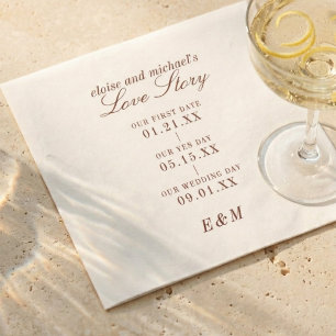 Serviette En Papier Chronologie Mariage Bordeaux Histoire d'Amour Clas