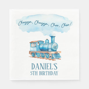 Serviette En Papier Chugga Choo Choo Train Vintage Fête d'anniversaire