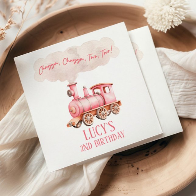 Serviette En Papier Chugga Deux Choo Choo Train 2e fête d'anniversaire (Créateur téléchargé)