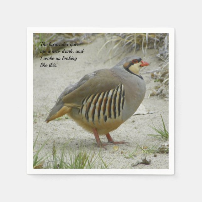 Serviette En Papier Chukar Partridge (Devant)