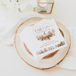 Serviette En Papier Chute d'amour Citrouille Fleur sauvage Baby shower