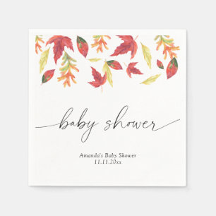 Serviette En Papier Chute du Baby shower feuille