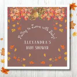 Serviette En Papier Chute en Amour Rustique Automne Baby Showe