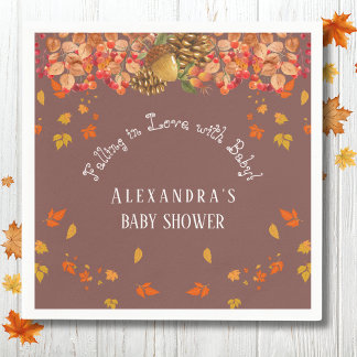 Serviette En Papier Chute en Amour Rustique Automne Baby Showe