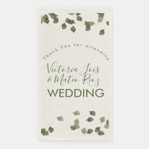 Serviette En Papier Chute Feuille Automne Végétation Merci