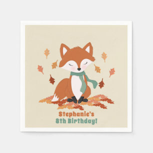 Serviette En Papier Chute Fox Woodland Anniversaire
