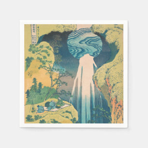 Serviette En Papier Chutes d'Amida d'Hokusai Japon Cascade 