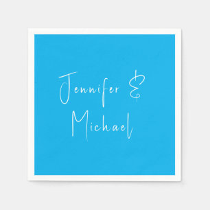 Serviette En Papier Ciel bleu classique mariage
