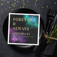 Ciel de nuit rose Turquoise Nebula Star Mariage