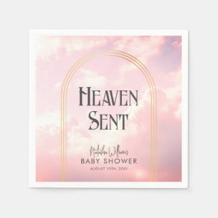 Serviette En Papier Ciel envoyé Pastel Clouds rose Ciel Baby shower