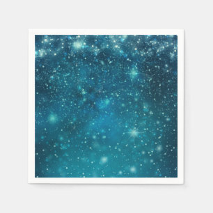 Serviette En Papier Ciel étoilé cosmique bleu