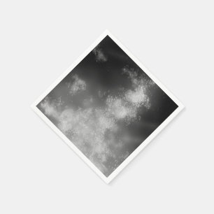 Serviette En Papier Ciel nocturne gris monochrome Napkin