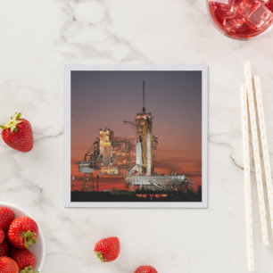 Serviette En Papier Ciel rouge pour le lancement de la navette spatial