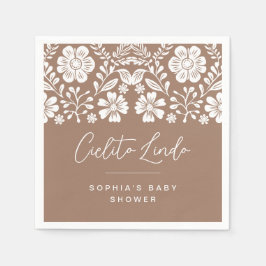 Serviette En Papier Cielito Lindo Baby shower Terracotta Invitation