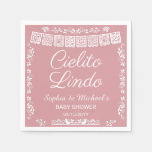 Serviette En Papier Cielito Lindo Rose Tendre Baby Shower