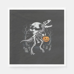 Serviette En Papier Cimetière de citrouille d'Halloween de squelette d