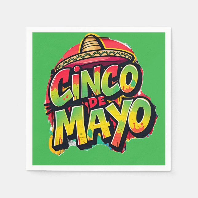 Serviette En Papier Cinco De Mayo (Devant)
