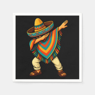 Serviette En Papier Cinco de Mayo Dabbing Mexicain Poncho