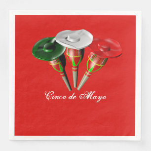 Serviette En Papier Cinco de mayo, fiesta mexicaine