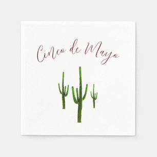 Serviette En Papier Cinco de Mayo Fiesta Party Desert Cactus