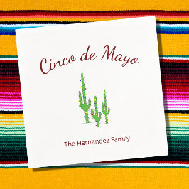 Serviette En Papier Cinco de Mayo Fiesta Party Desert Cactus