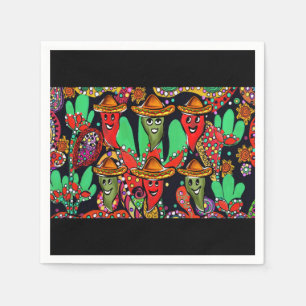 Serviette En Papier Cinco de Mayo Peppers
