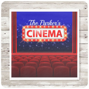 Serviette En Papier Cinéma Personnalisé Cinéma Salle Familiale