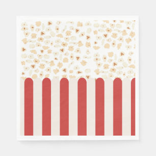 Serviette En Papier Cinéma Popcorn Retro