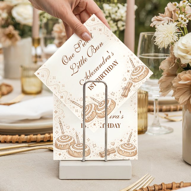 Serviette En Papier Cinnamon Swirl Little Bun Birthday (Créateur téléchargé)