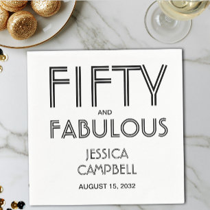Serviette En Papier Cinquante ans et Fantastique Nom Date 50e Annivers