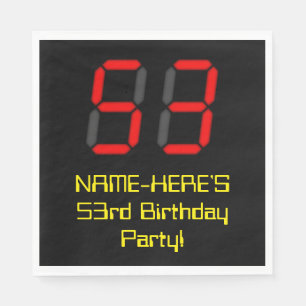Serviette En Papier cinquante-troisième Anniversaire : Style rouge