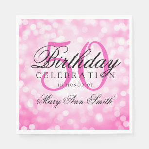 Serviette En Papier Cinquantième lumières élégantes de parties