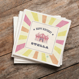 Serviette En Papier Cirque vintage Fête d'anniversaire personnalisée