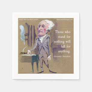 Serviette En Papier Citation d'Alexander Hamilton "Défendre quelque ch