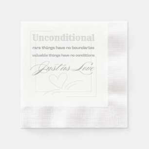 Serviette En Papier Citation d'amour inconditionnel 