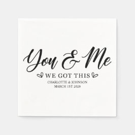 Serviette En Papier Citation d'amour mariage