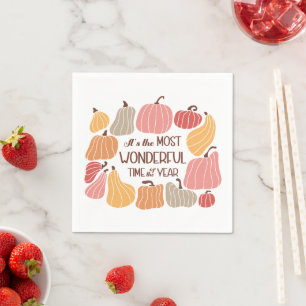 Serviette En Papier Citation d'automne Boho