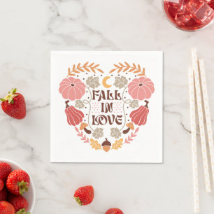 Serviette En Papier Citation d'automne Boho